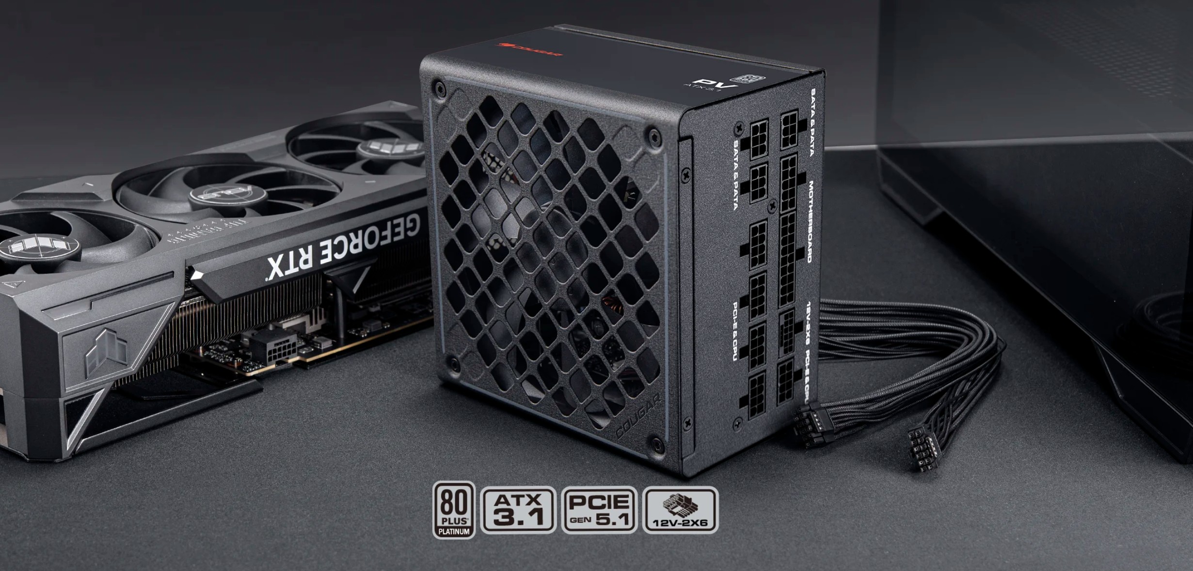PCケース+電源ユニット PV ｜COUGAR｜株式会社アユート PCパーツ・VR・オーディオ等周辺機器